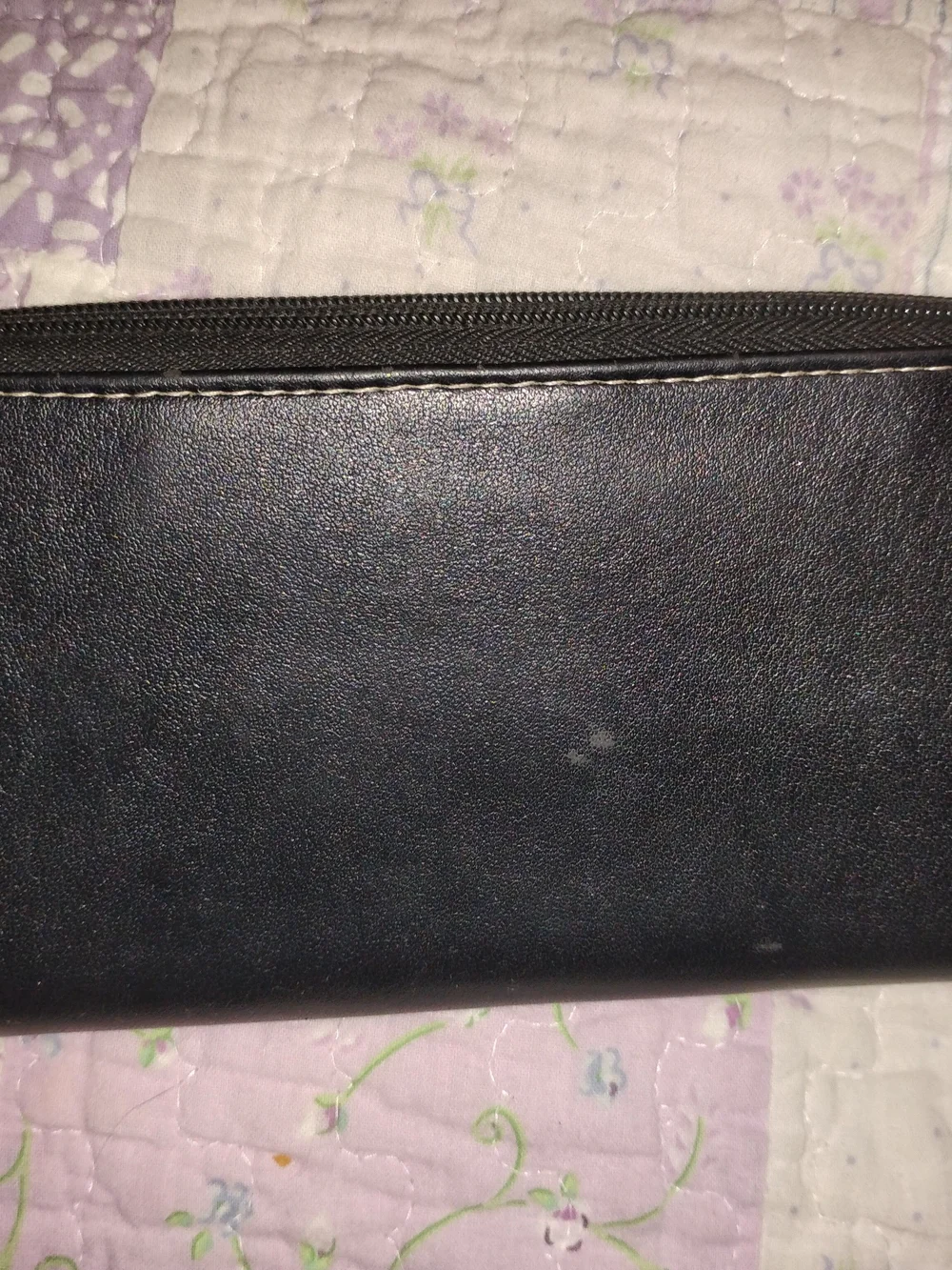 Black Leather Tote Bag with Matching Wallet - Women's Bags